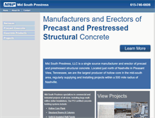 Tablet Screenshot of midsouthprestress.com